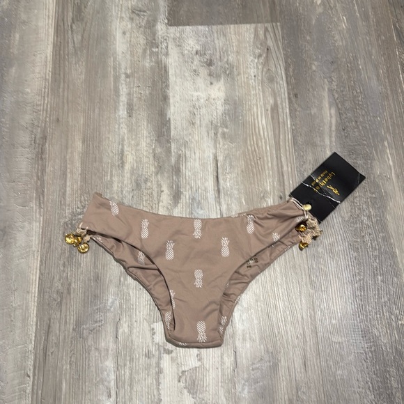 17. Lybethras Tan Pineapple Bikini Bottom - Picture 2 of 7